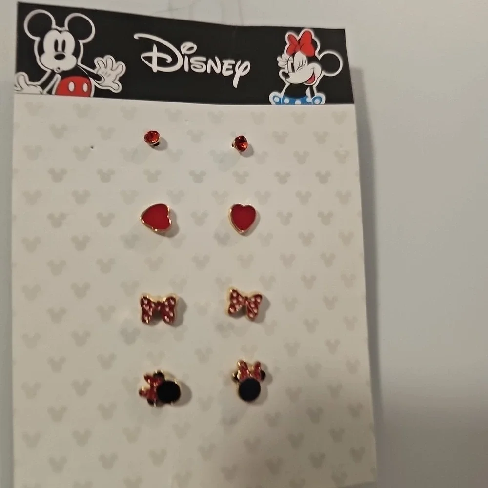 Disney Mickey And Minnie Fashion Stud Earrings Set